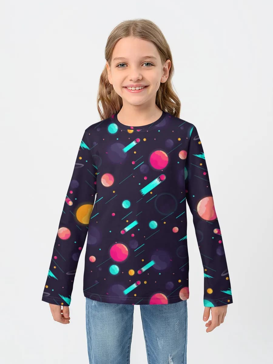 Children's cotton long sleeve shirt