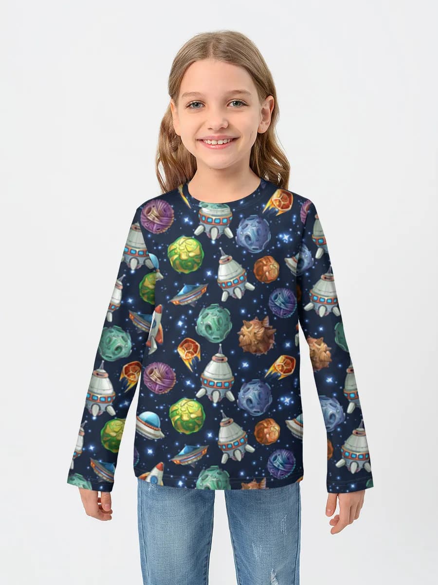 Children's cotton long sleeve shirt