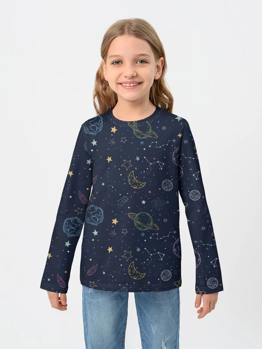 Children's cotton long sleeve shirt