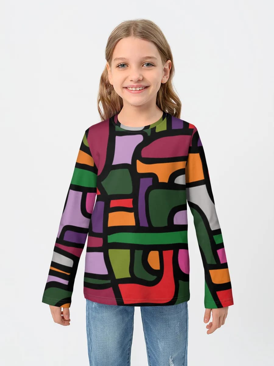 Children's cotton long sleeve shirt
