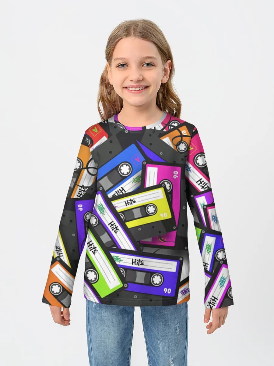 Children's cotton long sleeve shirt