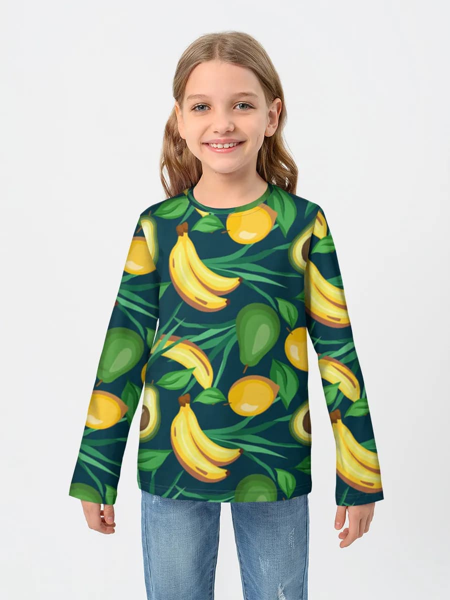 Children's cotton long sleeve shirt