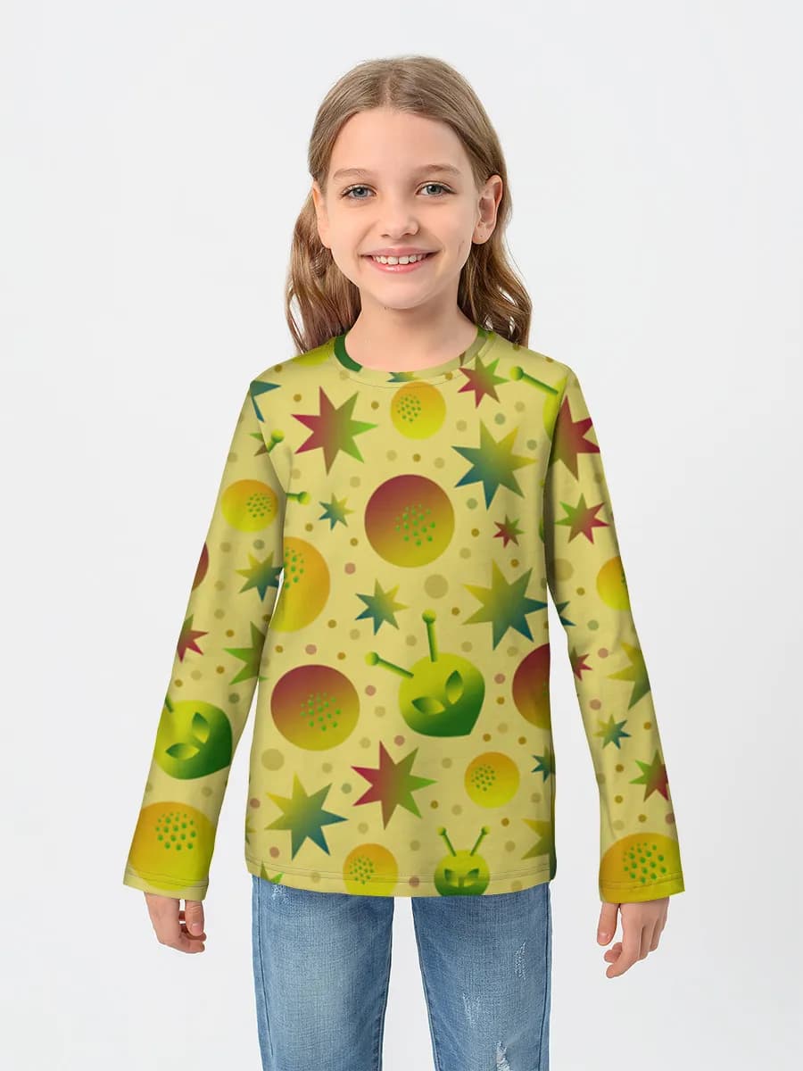 Children's cotton long sleeve shirt