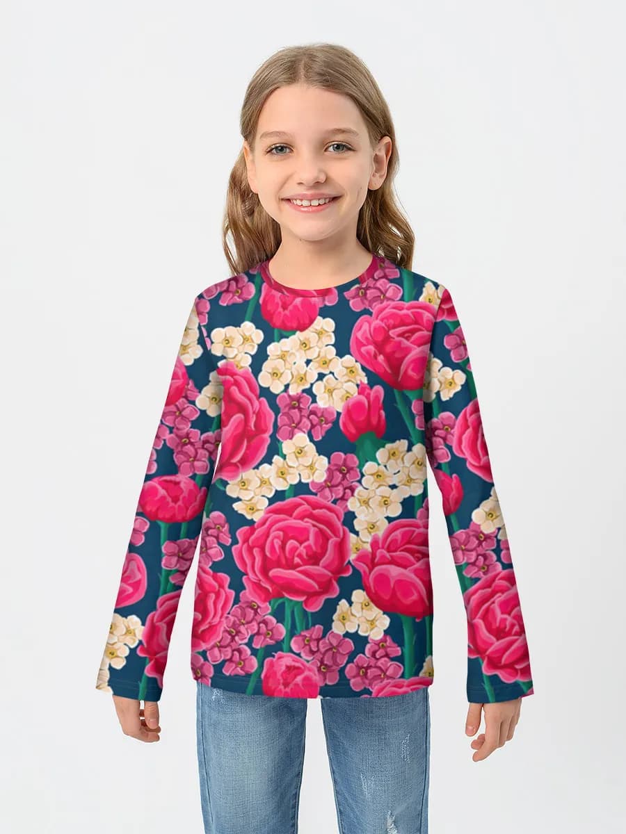 Children's cotton long sleeve shirt