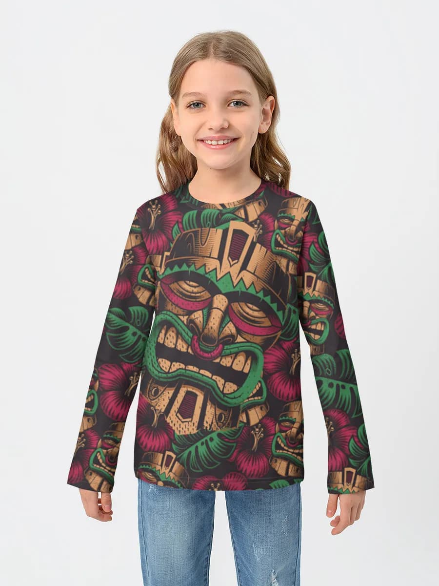 Children's cotton long sleeve shirt