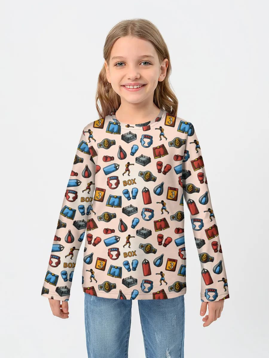 Children's cotton long sleeve shirt