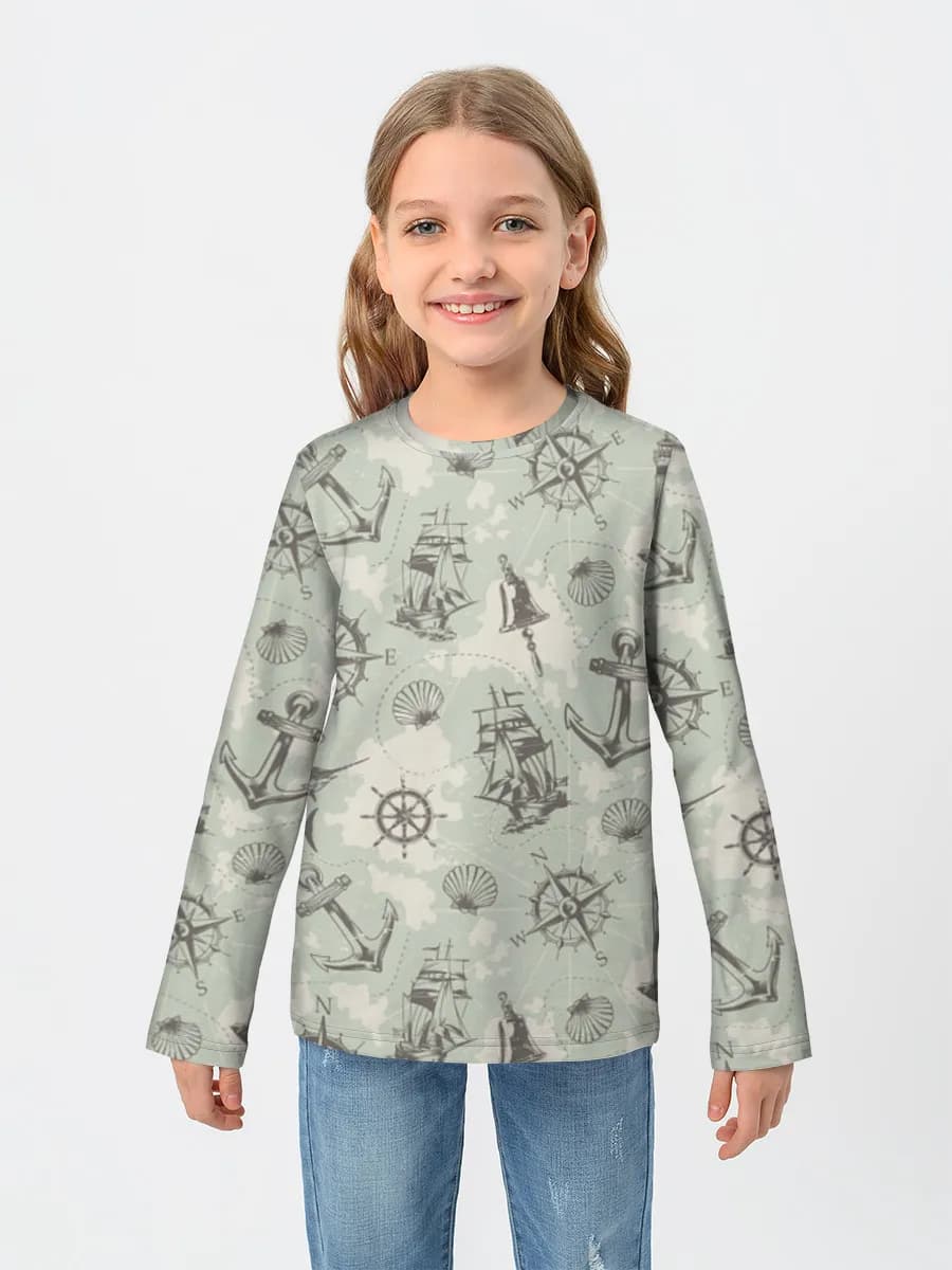 Children's cotton long sleeve shirt