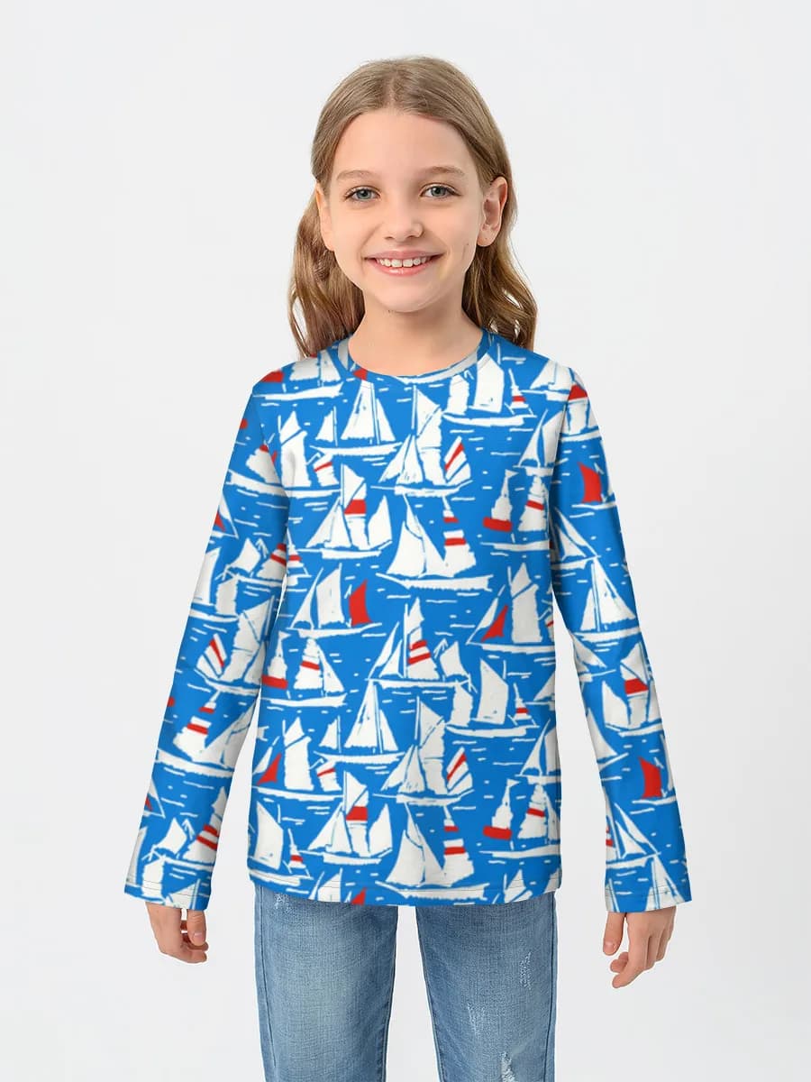 Children's cotton long sleeve shirt