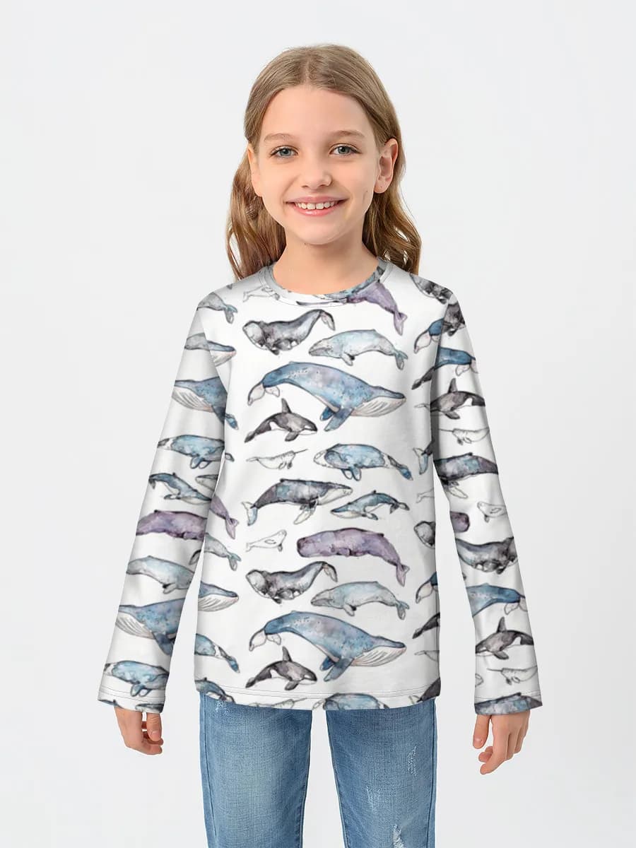 Children's cotton long sleeve shirt
