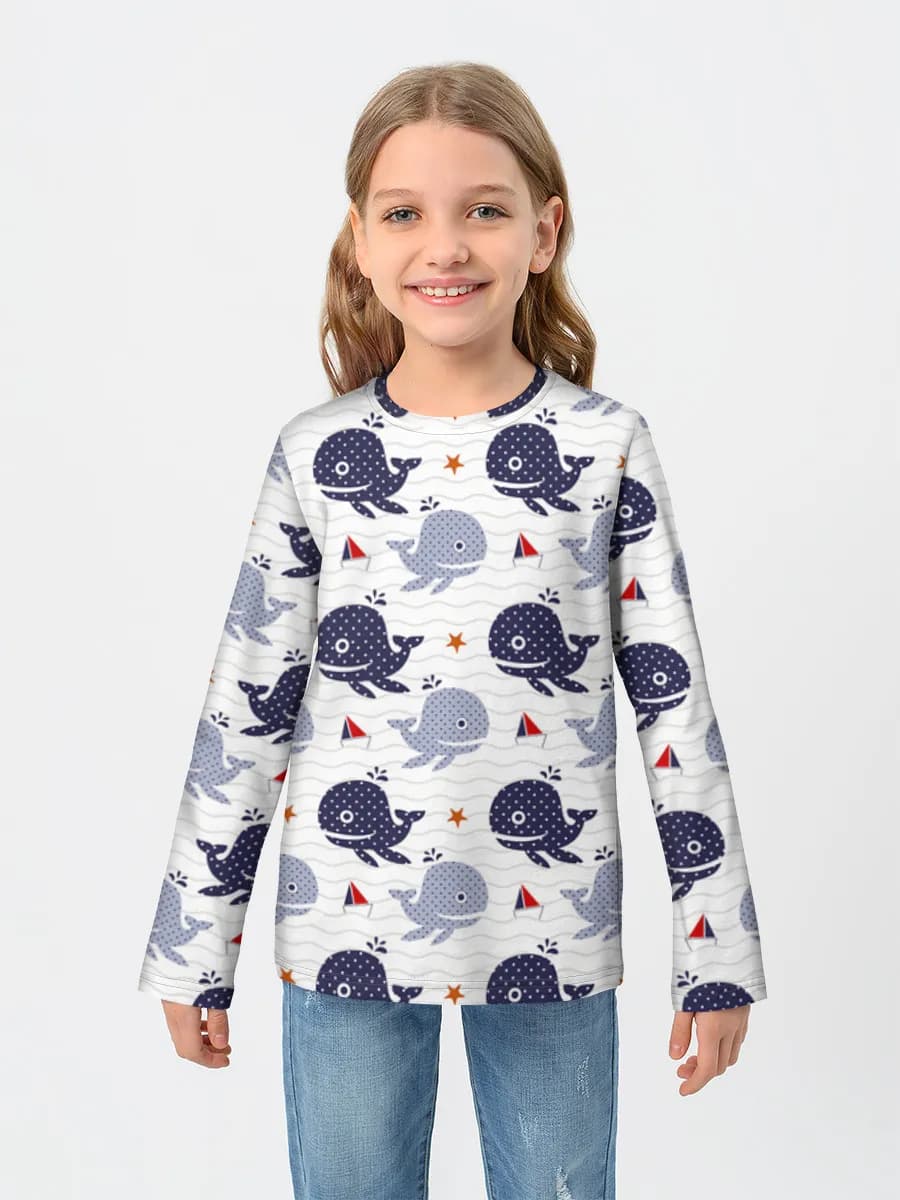 Children's cotton long sleeve shirt