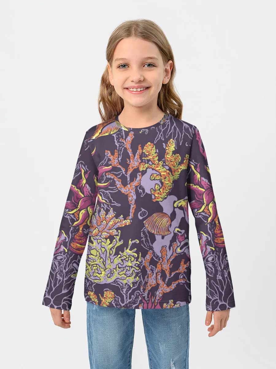 Children's cotton long sleeve shirt