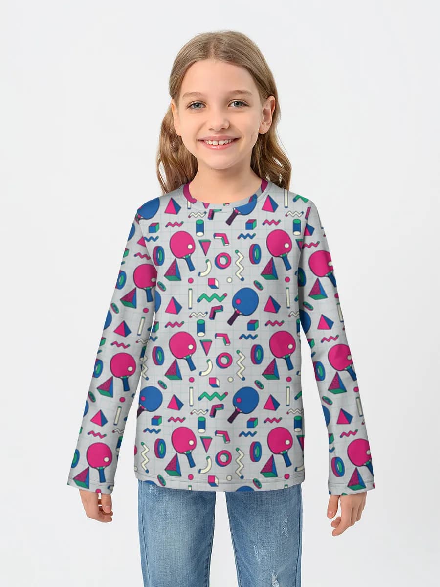 Children's cotton long sleeve shirt