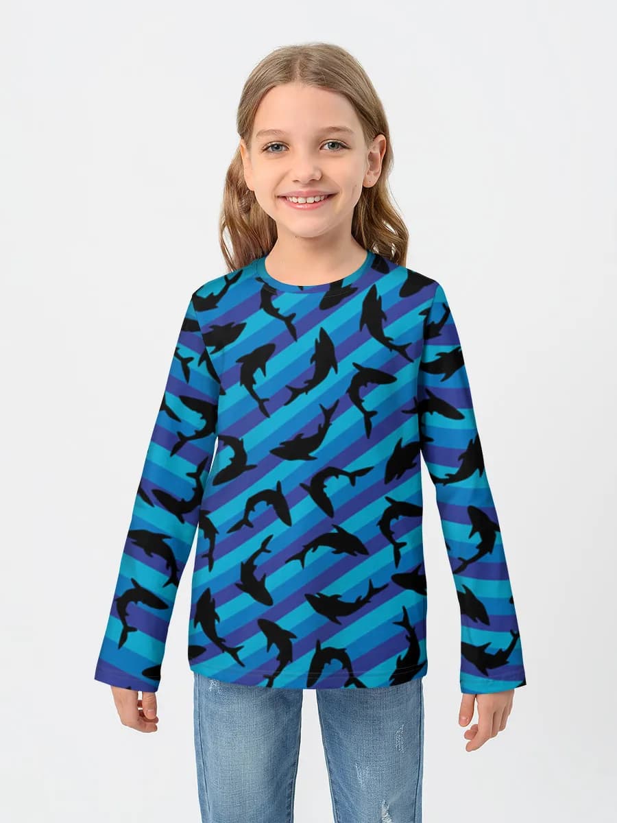 Children's cotton long sleeve shirt