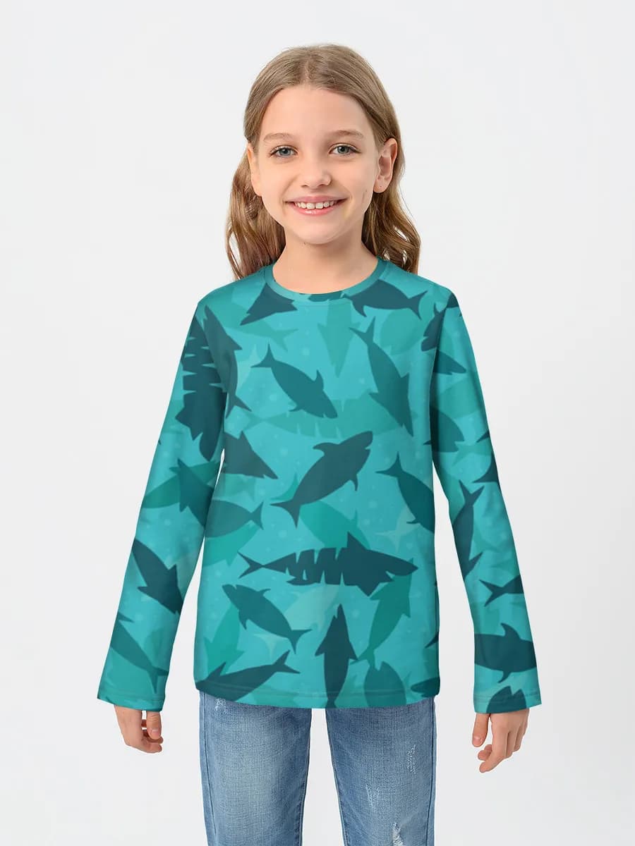 Children's cotton long sleeve shirt
