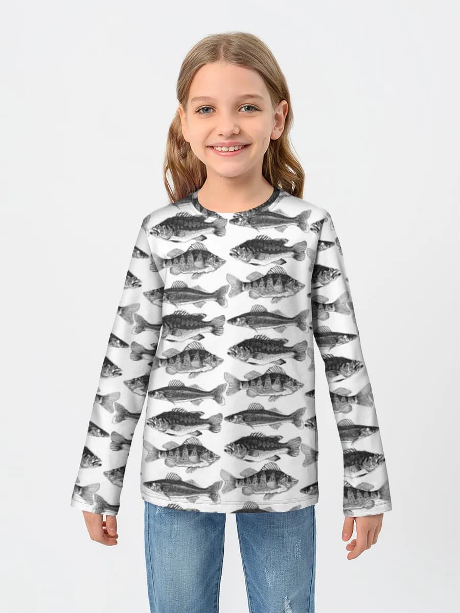 Children's cotton long sleeve shirt