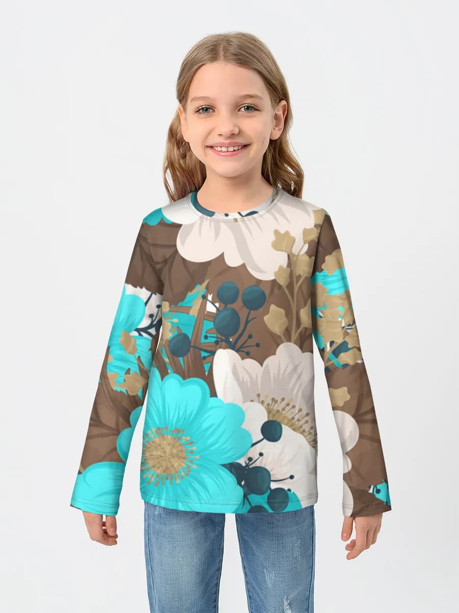 Children's cotton long sleeve shirt