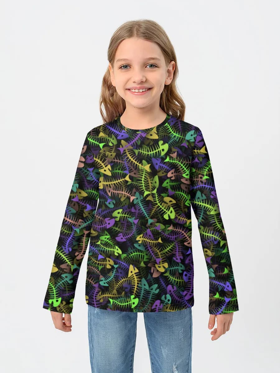 Children's cotton long sleeve shirt