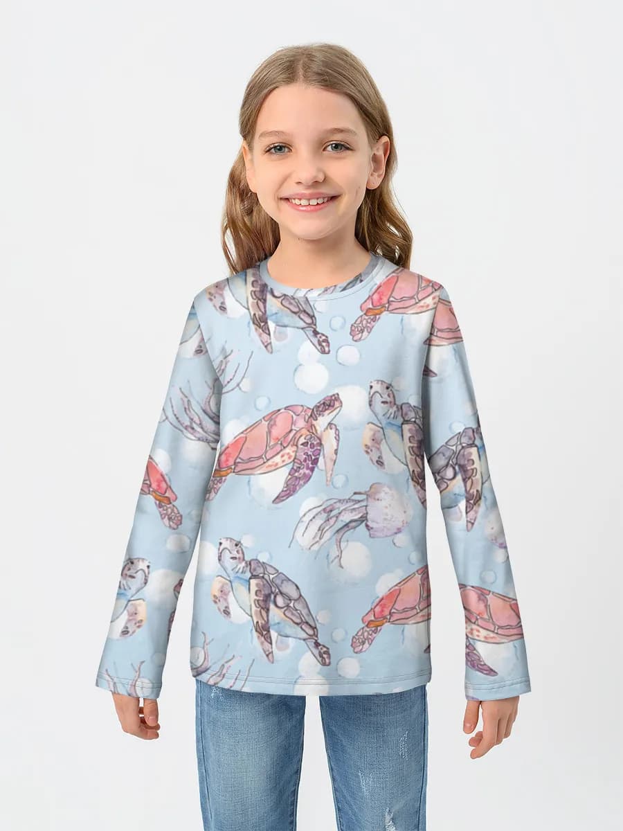 Children's cotton long sleeve shirt