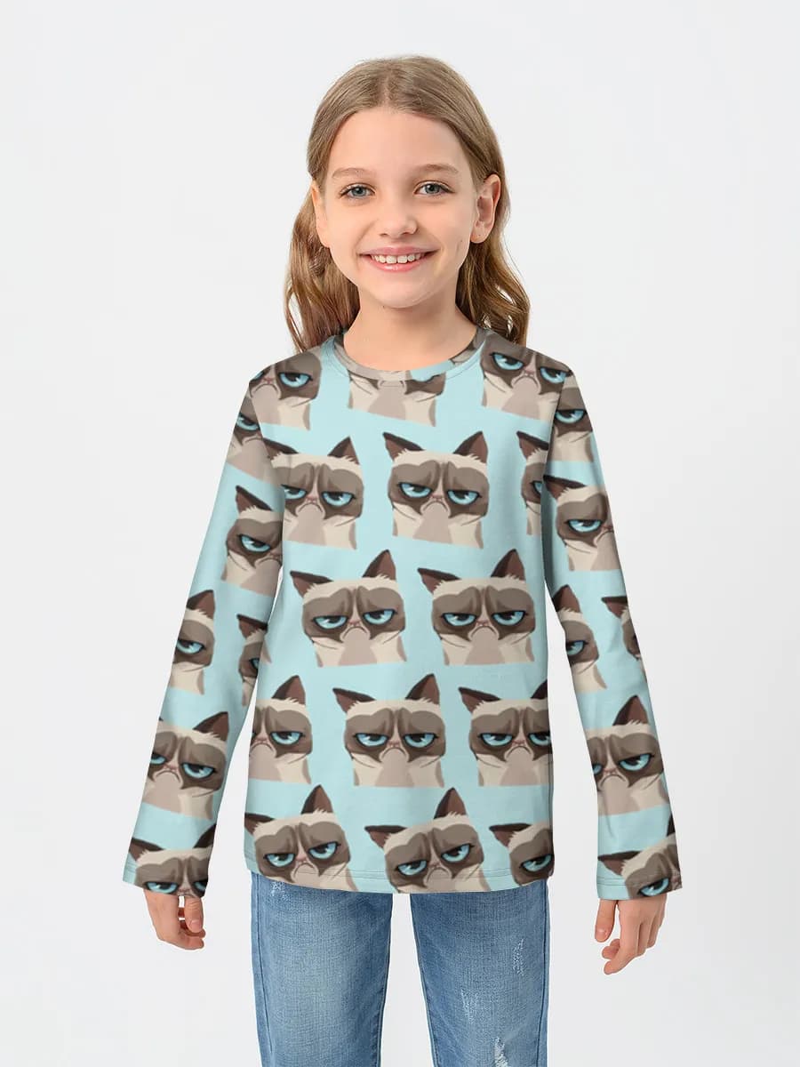 Children's cotton long sleeve shirt