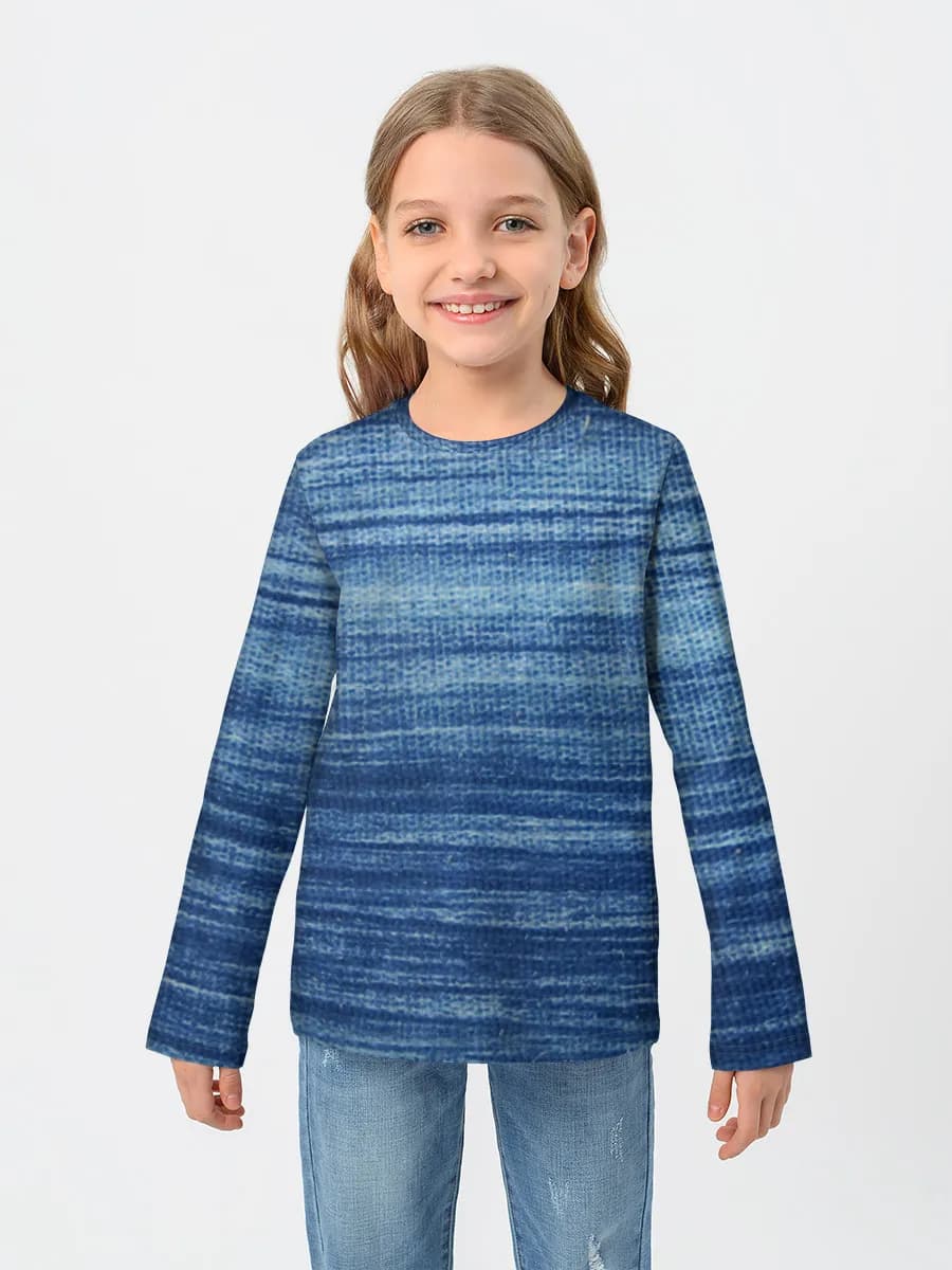 Children's cotton long sleeve shirt
