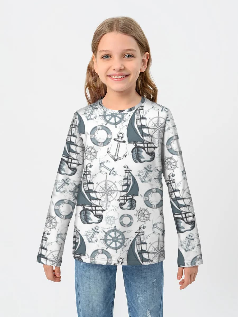 Children's cotton long sleeve shirt