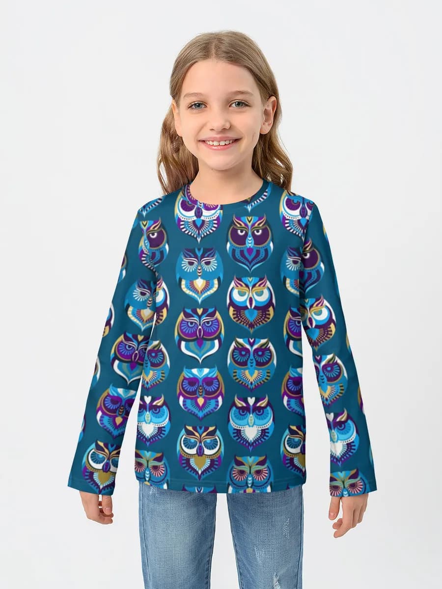 Children's cotton long sleeve shirt