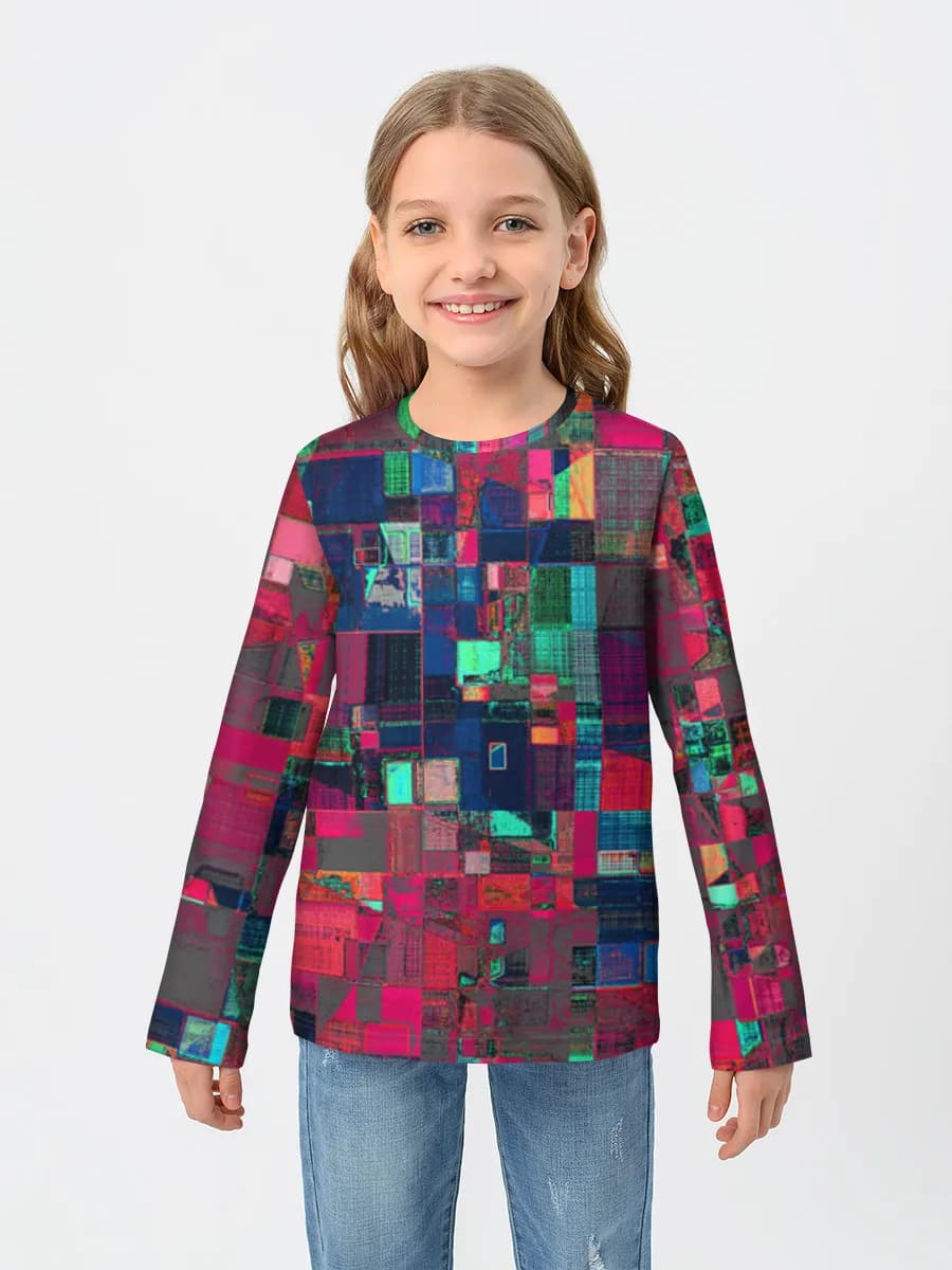 Children's cotton long sleeve shirt