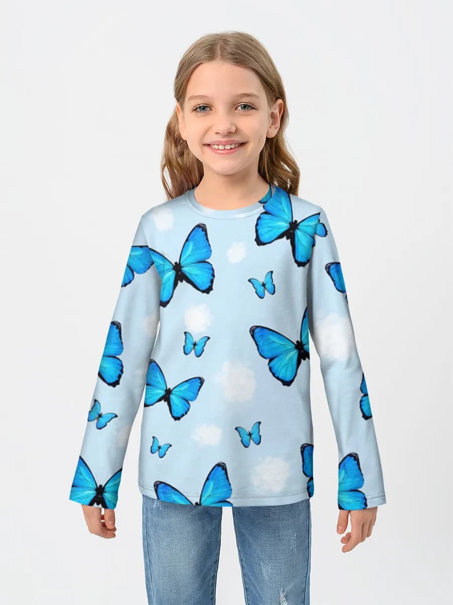 Children's cotton long sleeve shirt