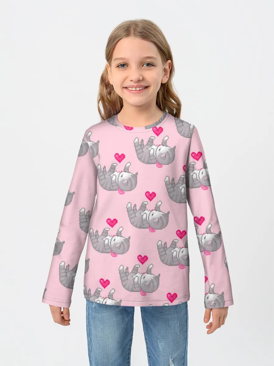 Children's cotton long sleeve shirt