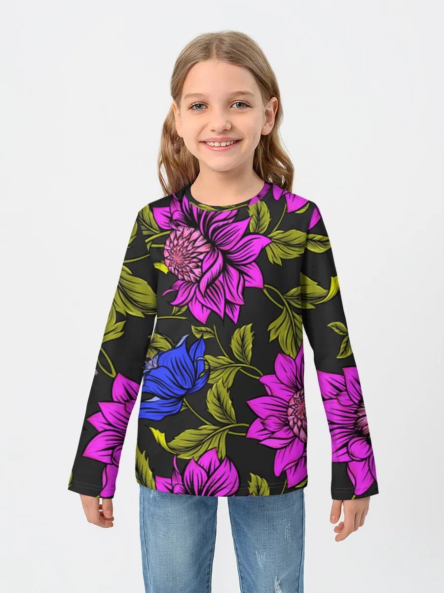 Children's cotton long sleeve shirt