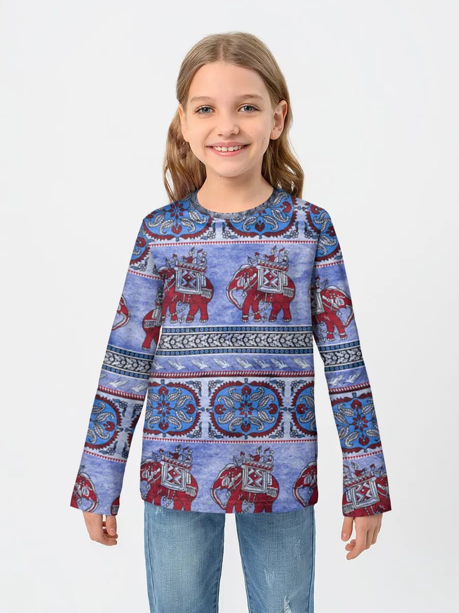 Boho Elephant Border Print