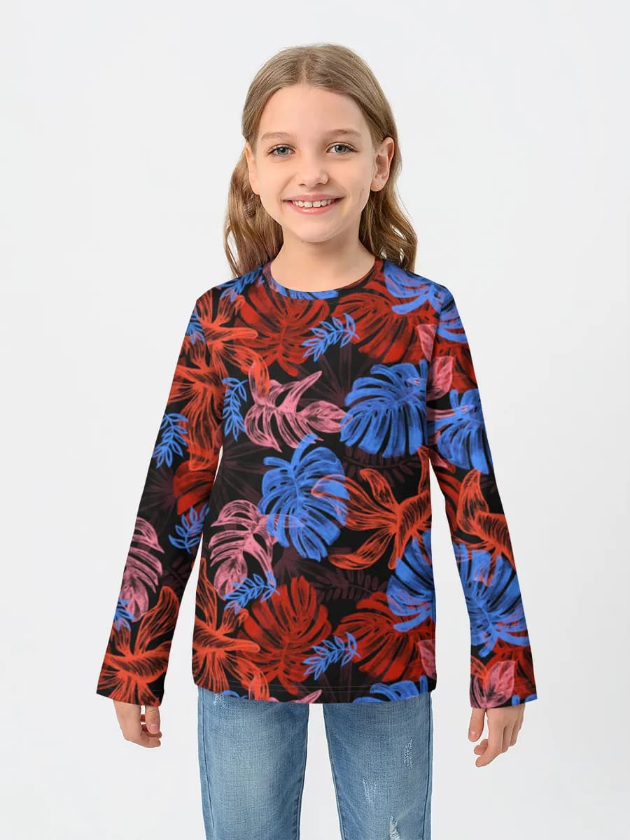 Children's cotton long sleeve shirt
