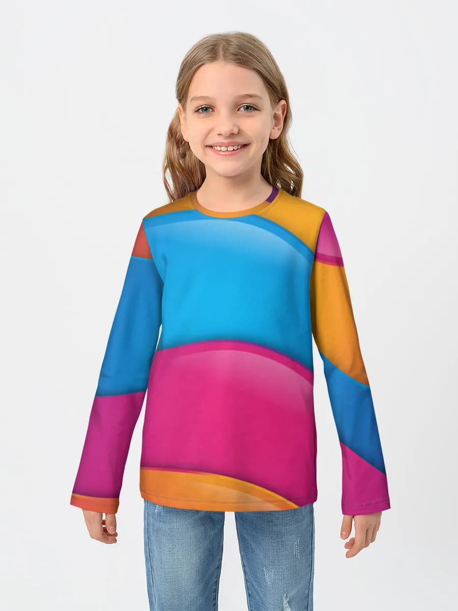 Children's cotton long sleeve shirt