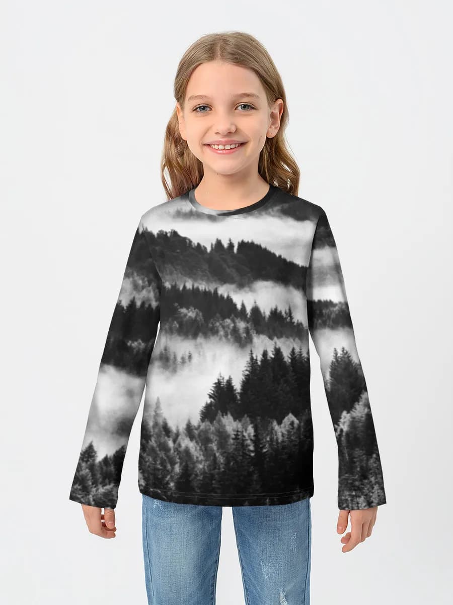 Children's cotton long sleeve shirt