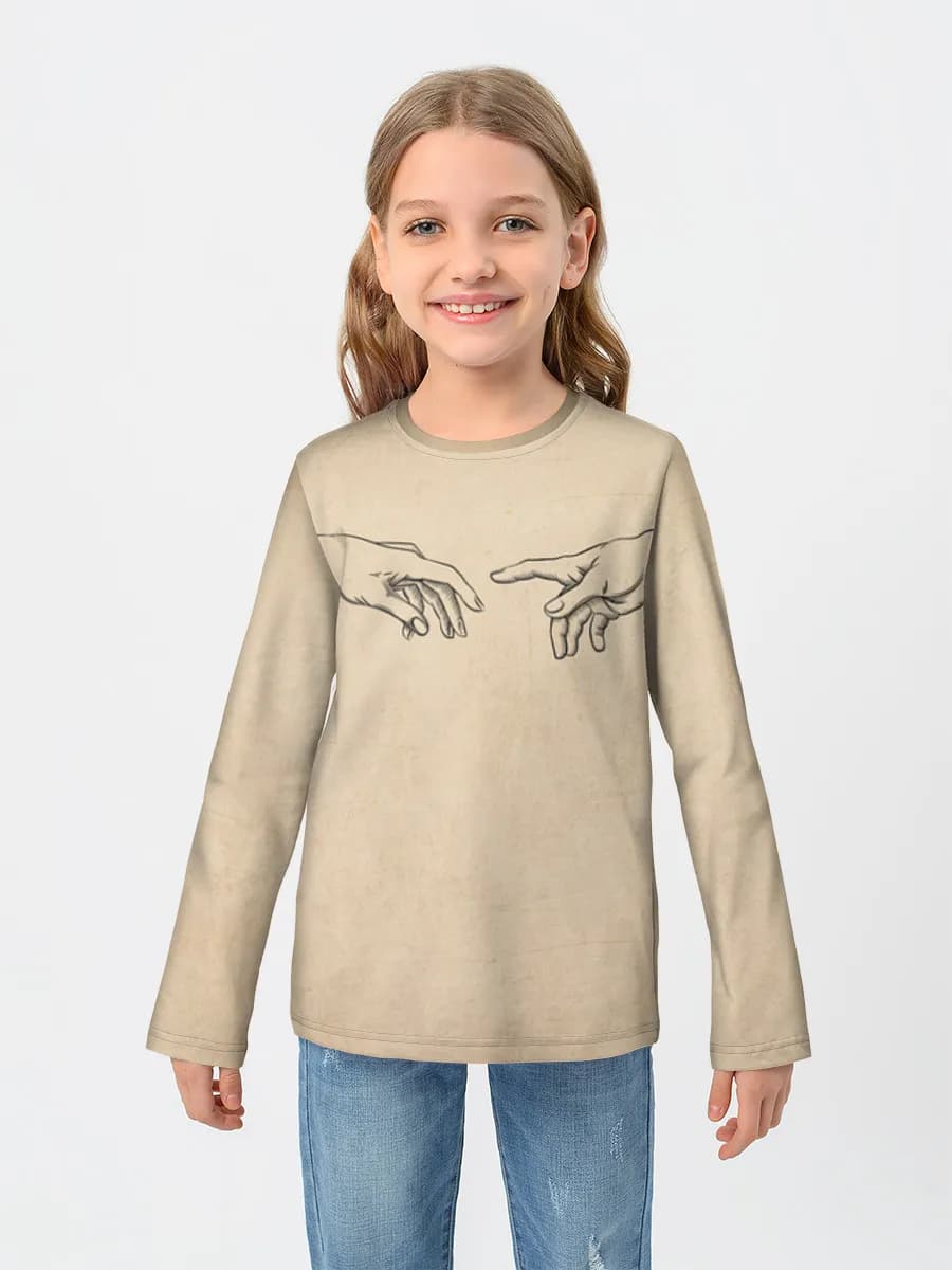 Children's cotton long sleeve shirt
