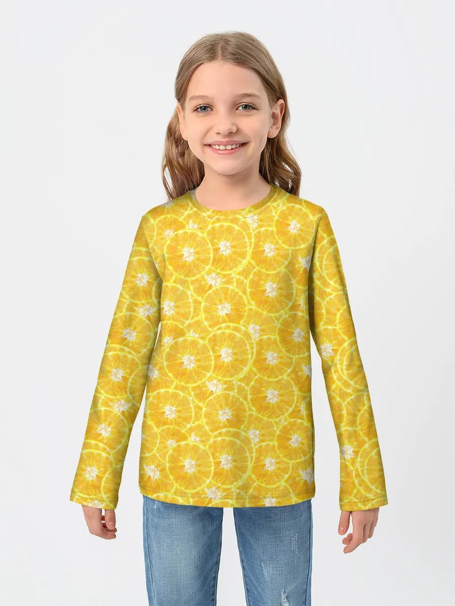 Children's cotton long sleeve shirt