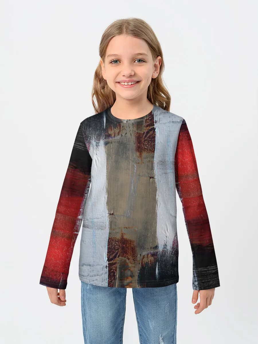 Children's cotton long sleeve shirt