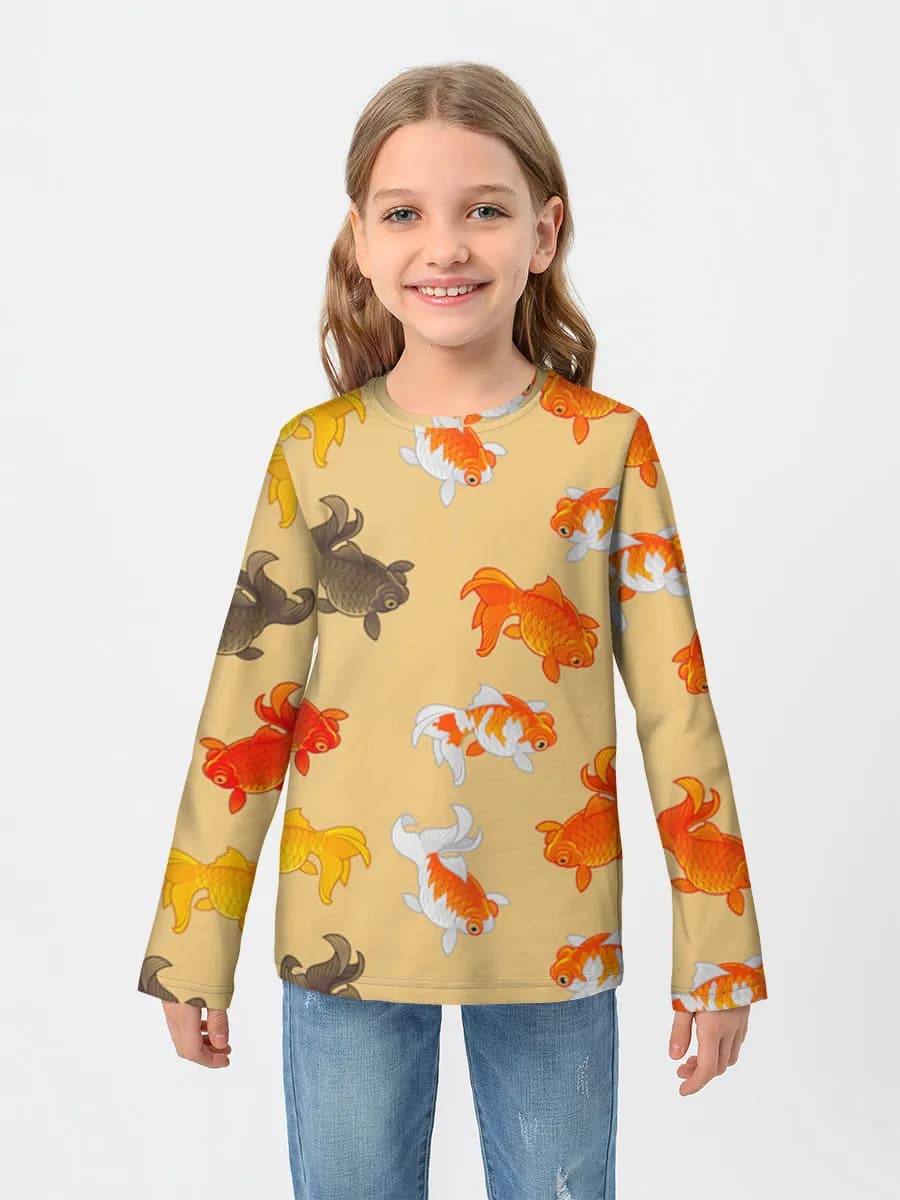 Children's cotton long sleeve shirt