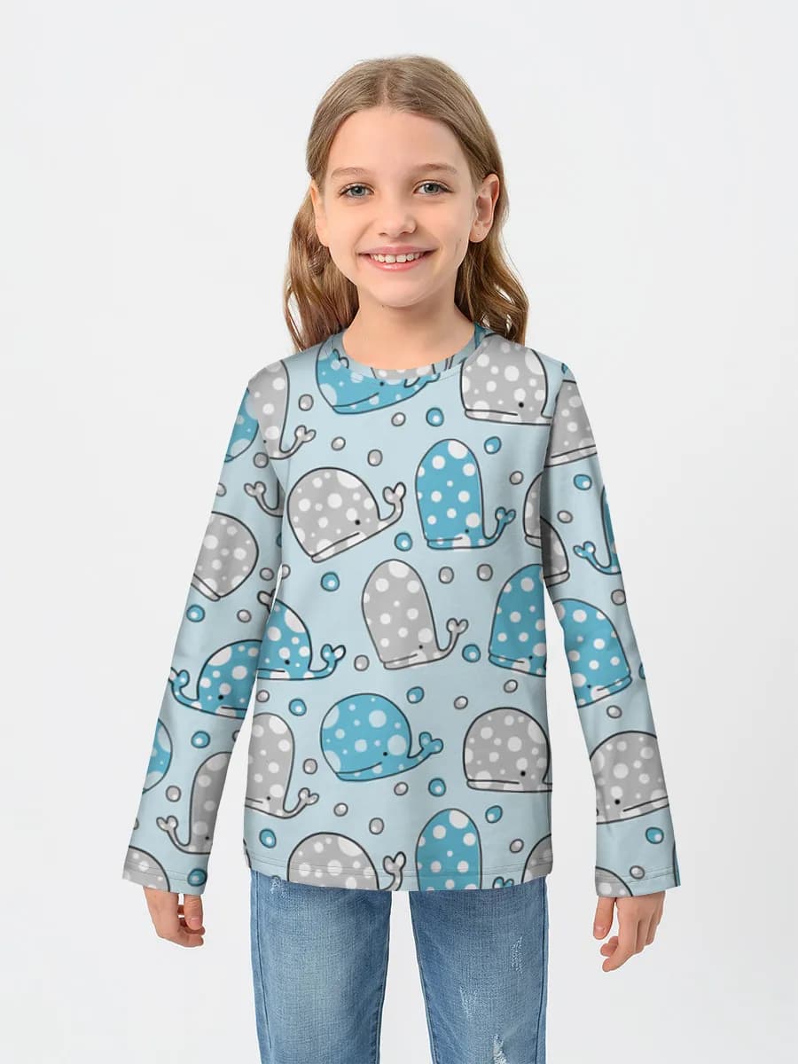 Children's cotton long sleeve shirt