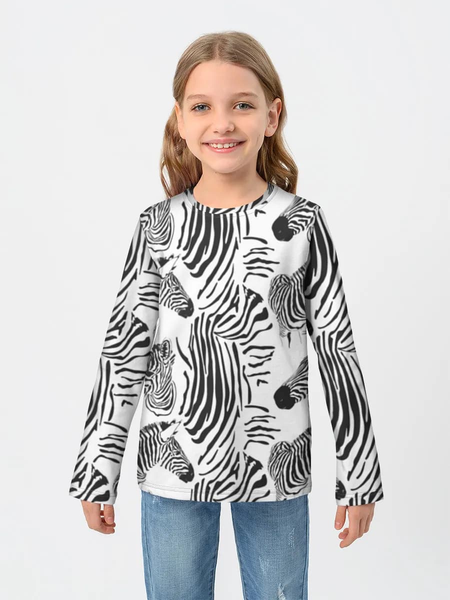 Children's cotton long sleeve shirt