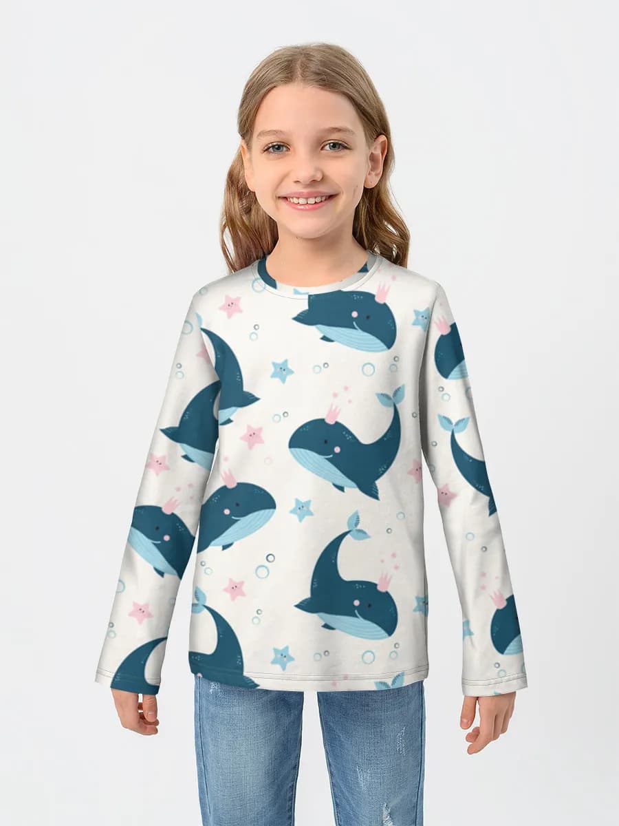 Children's cotton long sleeve shirt