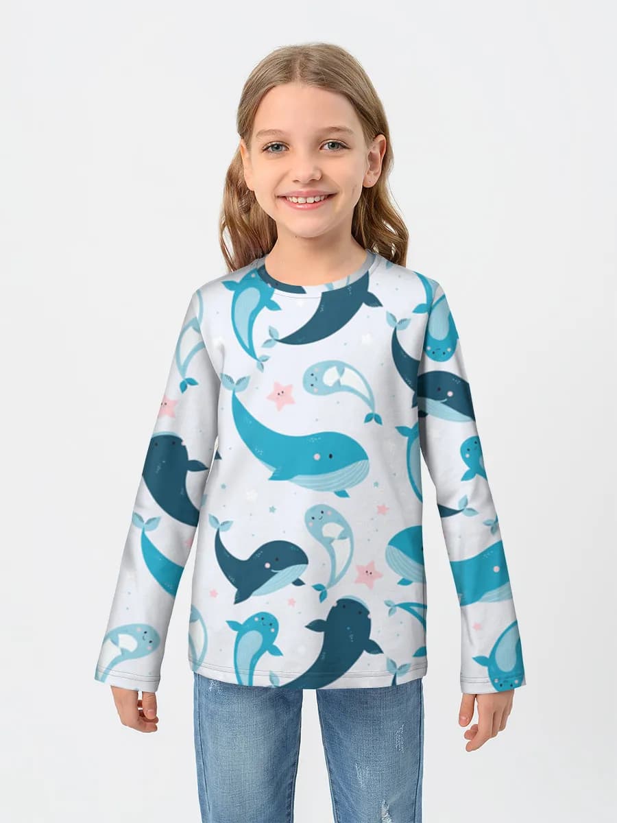 Children's cotton long sleeve shirt