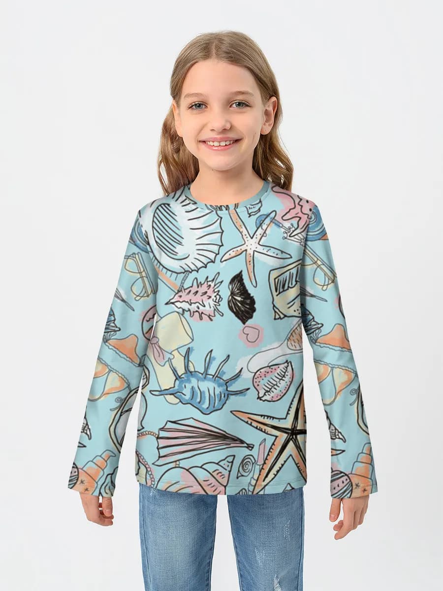 Children's cotton long sleeve shirt