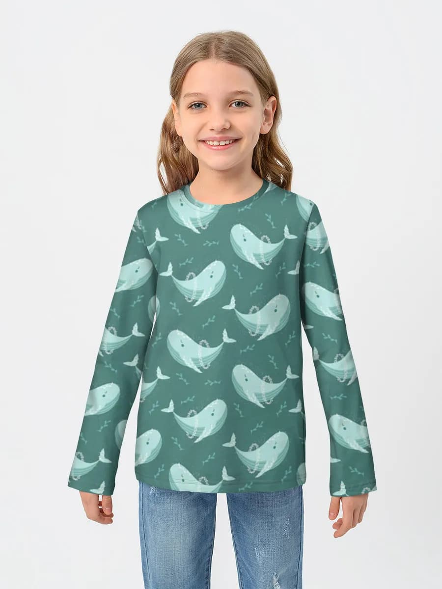 Children's cotton long sleeve shirt