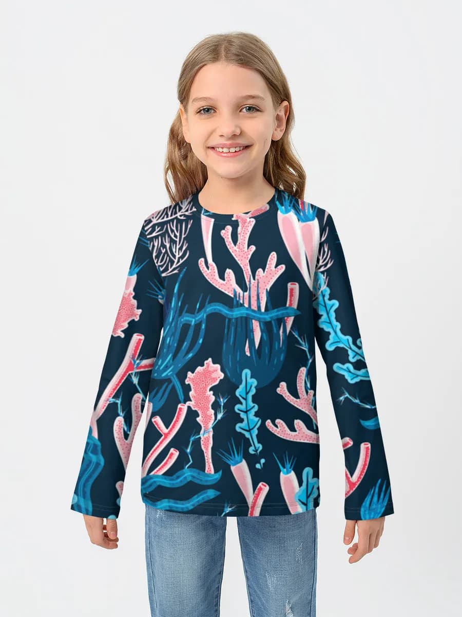 Children's cotton long sleeve shirt