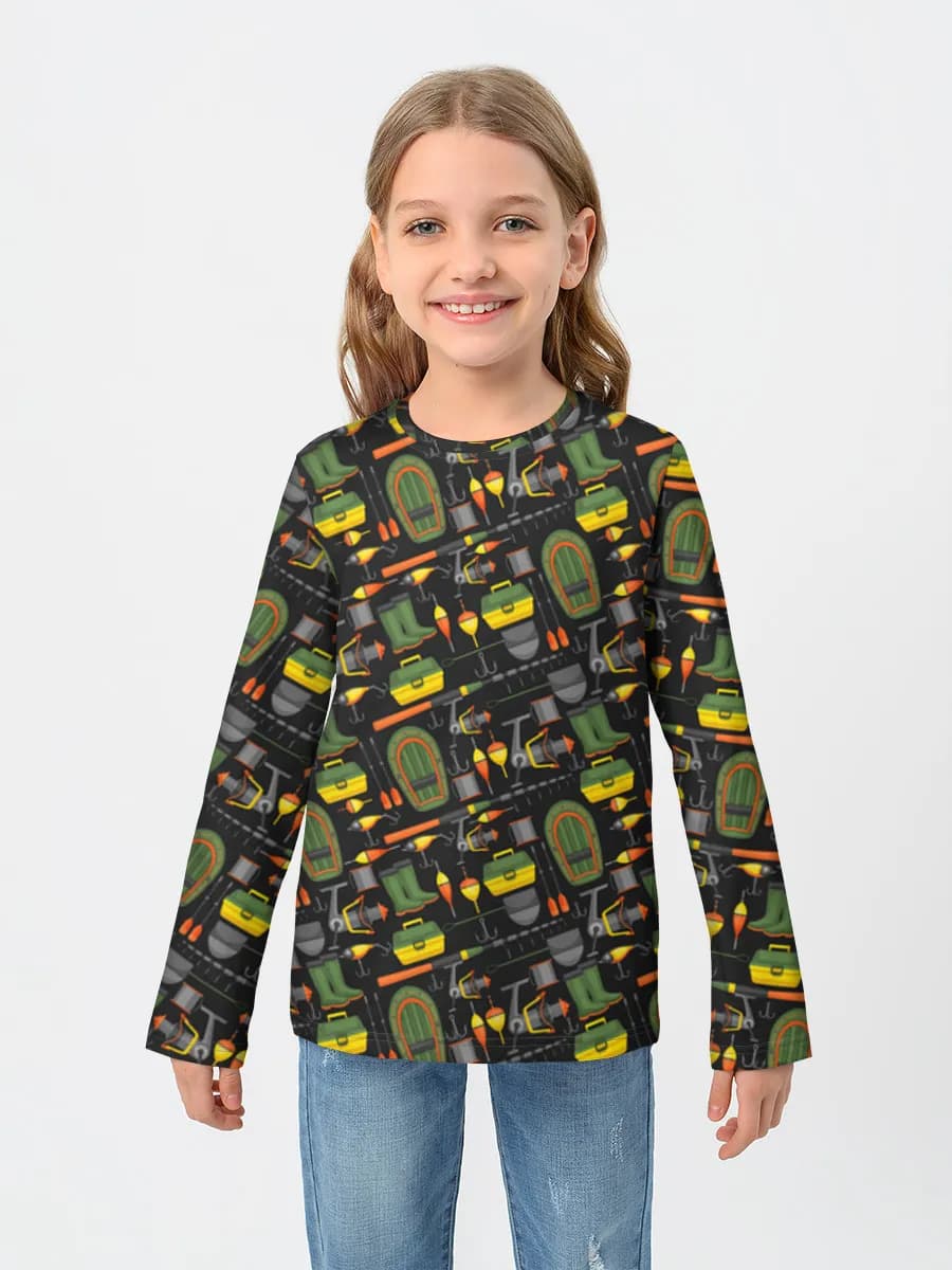 Children's cotton long sleeve shirt