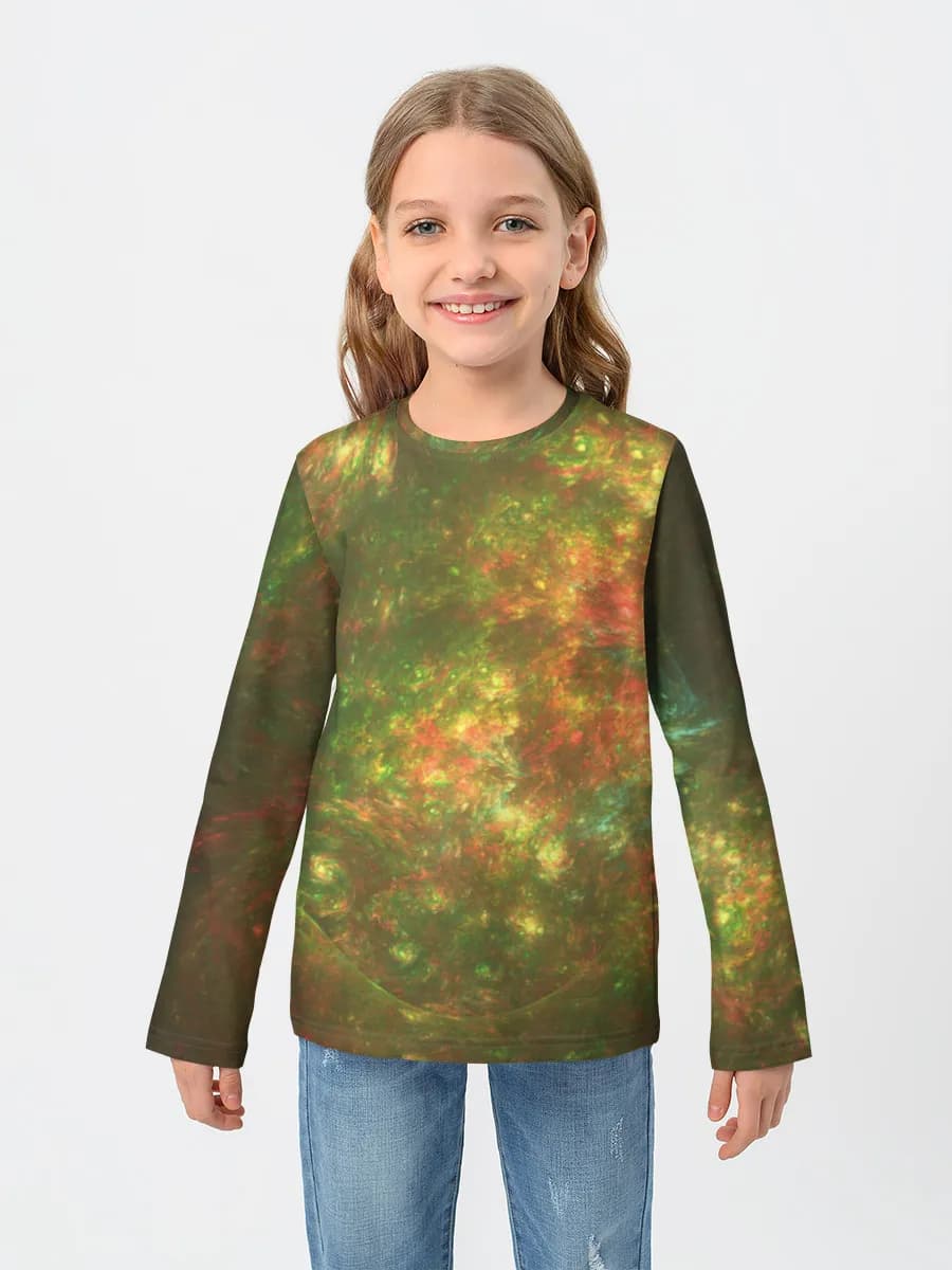 Children's cotton long sleeve shirt