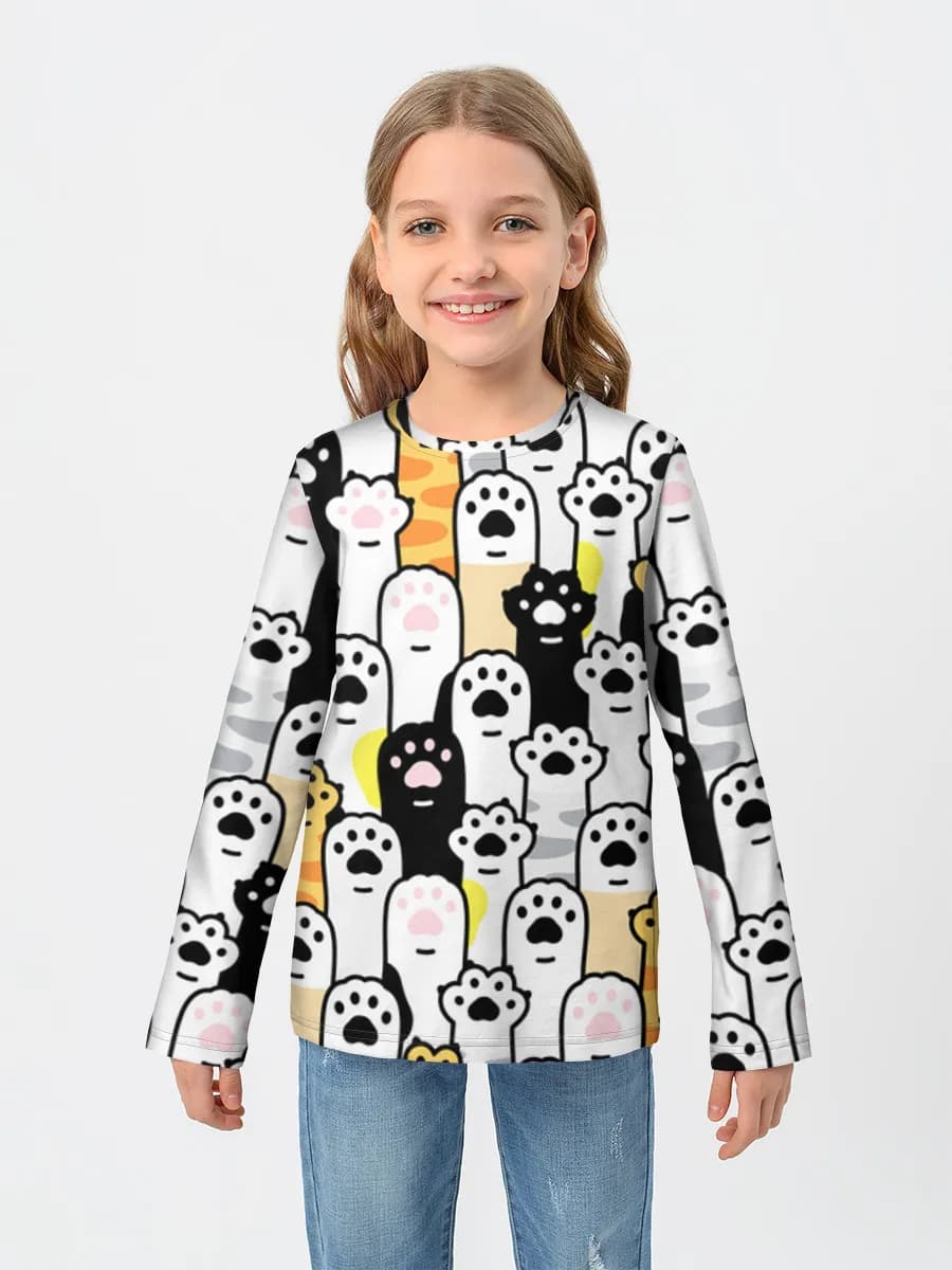 Children's cotton long sleeve shirt