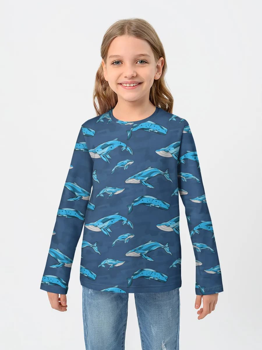 Children's cotton long sleeve shirt