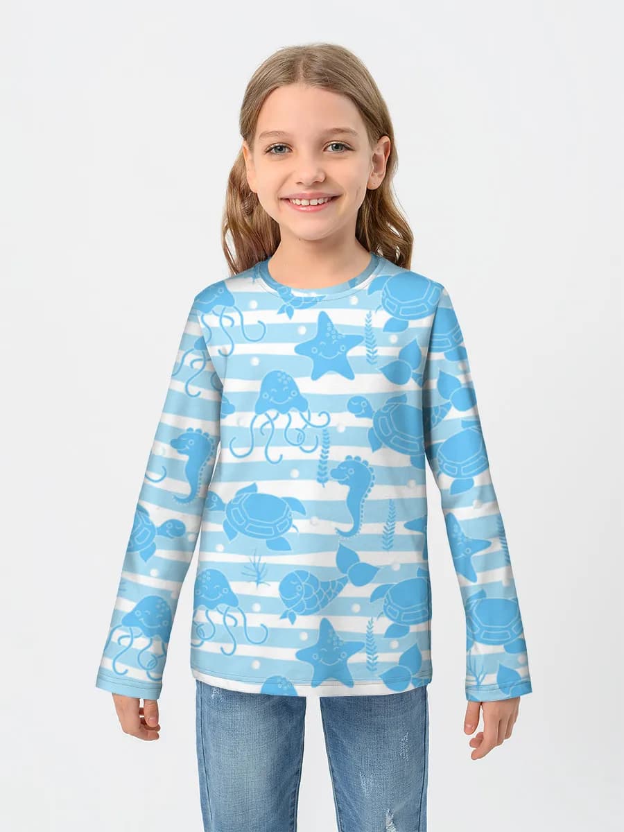 Children's cotton long sleeve shirt